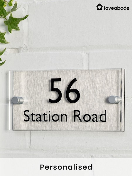 Loveabode Natural Personalised House Name Sign (AB8597) | £28