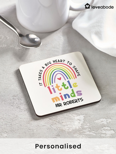Loveabode Personalised Teachers White Gift Coaster (AB8655) | £15