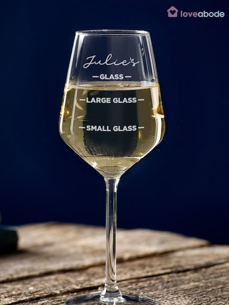 Personalised Wine Glass by Loveabode (AB8691) | £17