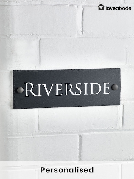 Personalised Rustic Slate House Sign by Loveabode (AB8732) | £17