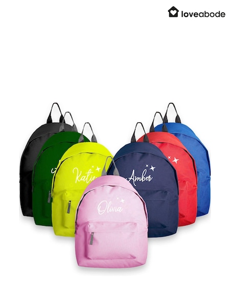Loveabode Kids Natural Personalised Name And Stars Rucksack (AB8735) | £20