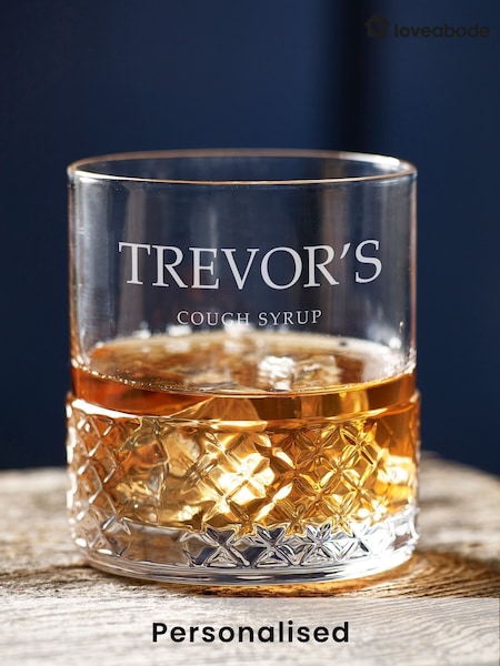 Loveabode Natural Personalised Crystal Glass (AB8740) | £20
