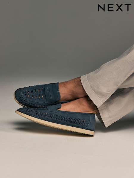 Grey Weave Loafers (AB8955) | £40