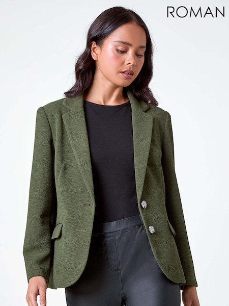 Roman Green Petite Textured Blazer Jacket (AB9080) | £45
