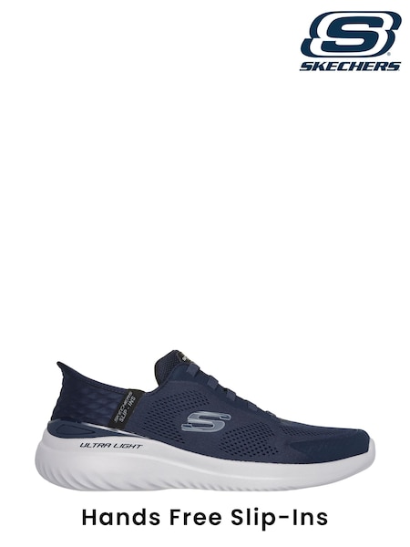 Skechers Blue Wide Fit Slip Ins Bounder 2.0 Emerged Trainers (AB9112) | £84
