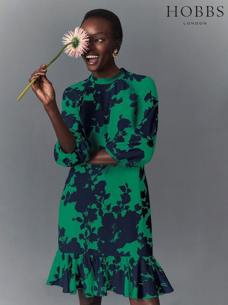 Hobbs Green Georgia Dress (AB9162) | £149