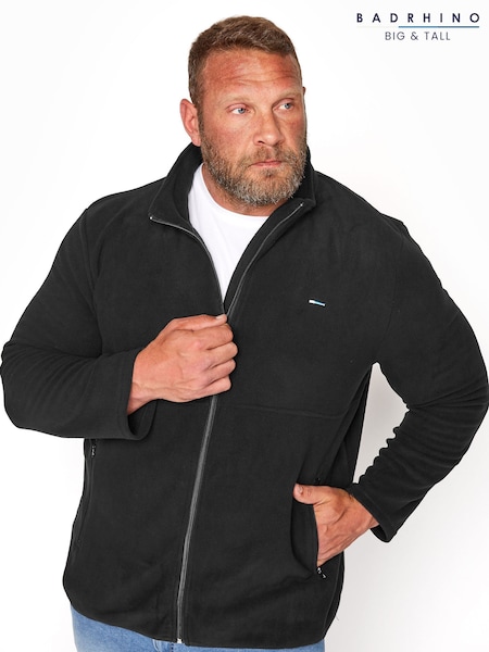 BadRhino Big & Tall Black Zip Thru Fleece (AB9194) | £29