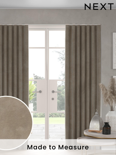 Natural Soft Touch Chenille Made to Measure Curtain (AB9494) | £100