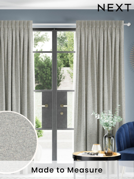 Black/White Cross-Hatch Textured Made to Measure Curtains (AB9499) | £91