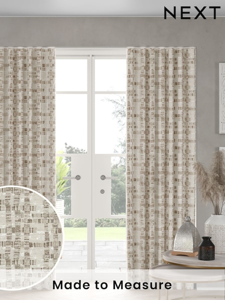 Champagne Gold Lustre Jacquard Made to Measure Curtains (AB9503) | £109