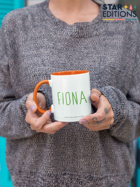 Star Editions Orange Personalised Gruffalo And Butterfly Coloured Insert Mug (AB9515) | £15