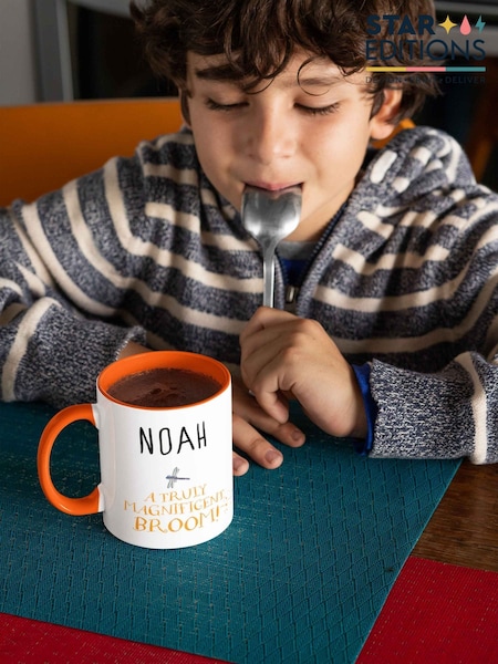 Star Editions Orange Personalised Room On The Broom Coloured Insert Mug (AB9532) | £15