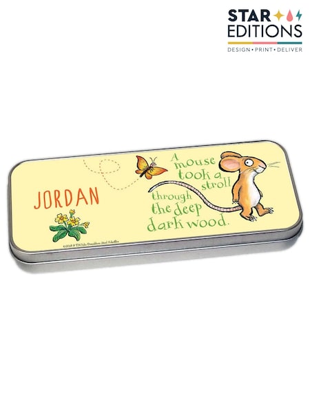 Star Editions Silver Personalised Green Mouse Pencil Tin (AB9535) | £15