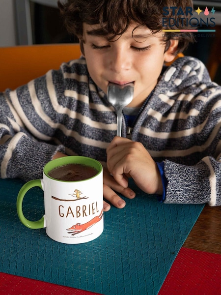 Star Editions Green Personalised Fox and Gruffalo Coloured Insert Mug (AB9536) | £15