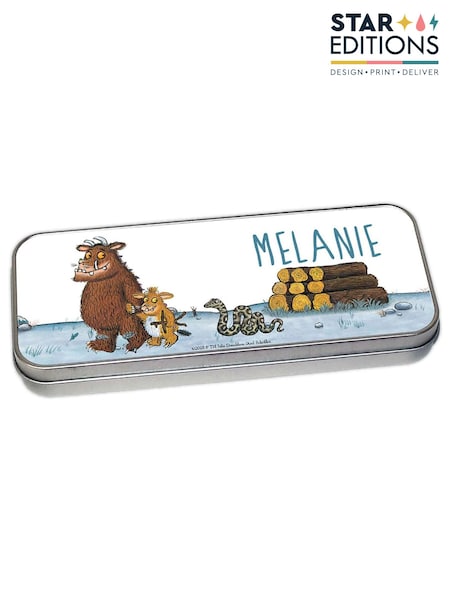 Star Editions Silver Personalised Gruffalo Family Pencil Tin (AB9545) | £15