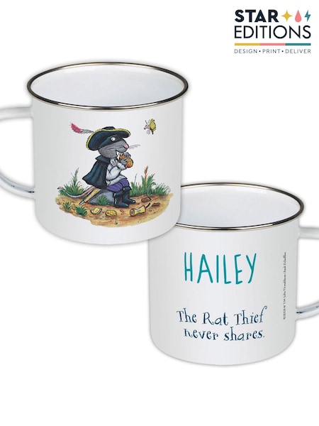 Star Editions Personalised Rat Thief Never Shares Highway Rat Enamel White Mug (AB9546) | £15