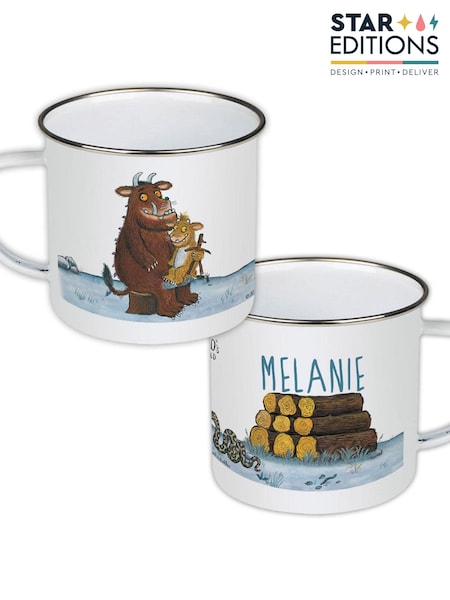 Star Editions Personalised Gruffalo Family Enamel White Mug (AB9550) | £15