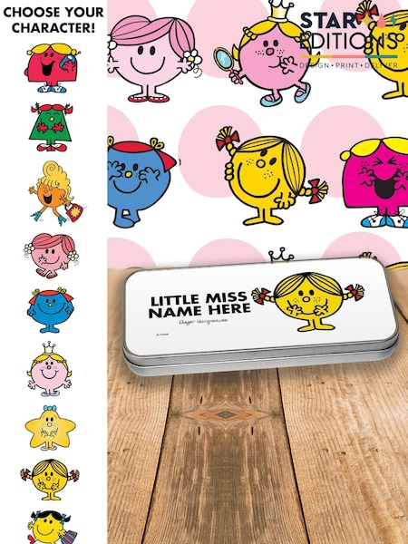 Star Editions Personalised Little Miss Black Pencil Tin (AB9572) | £12