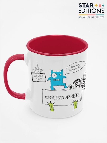 Star Editions Tom Gates Red Personalised Emergency Biscuits Mug (AB9573) | £15