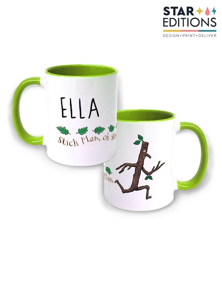 Star Editions Man Green Personalised Stick Running Coloured Insert Mug (AB9594) | £15