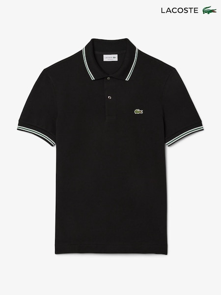 Lacoste Regular Fit Stripe Collar Piqué Polo Shirt (AB9611) | £105