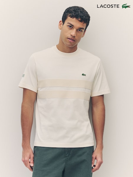Lacoste Classic Fit Heavy Jersey Mesh Insert T-Shirt (AB9615) | £65