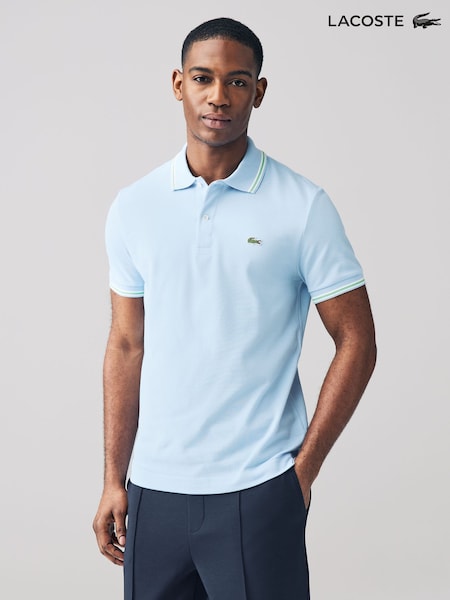 Lacoste Regular Fit Stripe Collar Piqu Polo Shirt (AB9631) | £105