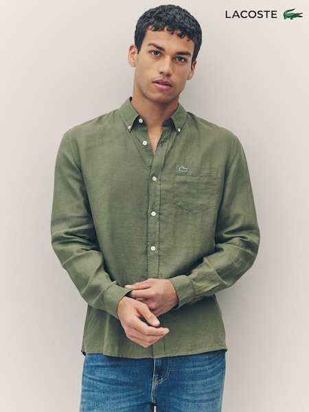 Lacoste Regular Fit Linen Shirt (AB9640) | £125