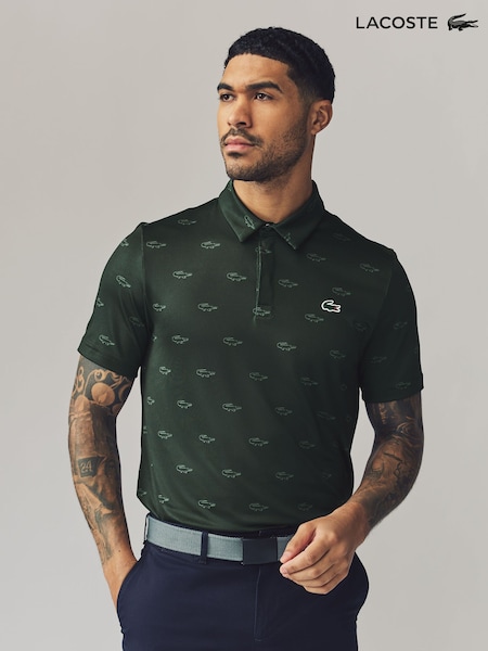Lacoste Regular Fit UV Protect Printed Golf Polo Shirt (AB9643) | £105