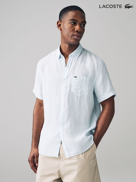 Lacoste Regular Fit Short Sleeved Linen Shirt (AB9644) | £115