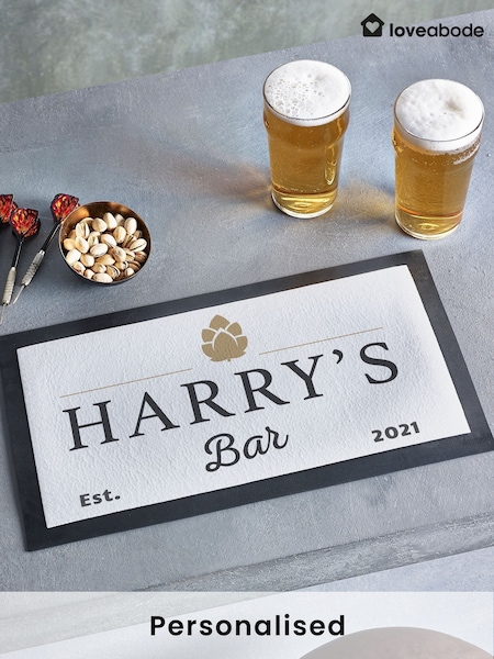 Loveabode Personalised Black Beer Mat (AB9675) | £20