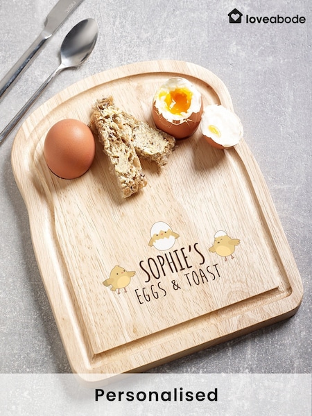 Loveabode Natural Personalised Chick Egg Board (AB9701) | £15