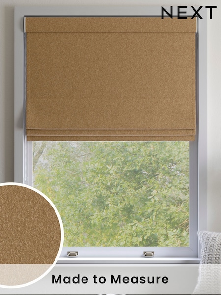 Dark Gold Cosy Chenille Made to Measure Roman Blinds (AB9714) | £79