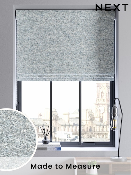Blue Cosy Texture Made to Measure Roman Blind (AB9718) | £75