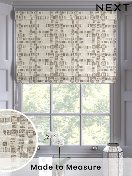 Champagne Gold Lustre Jacquard Made to Measure Roman Blind (AB9719) | £84