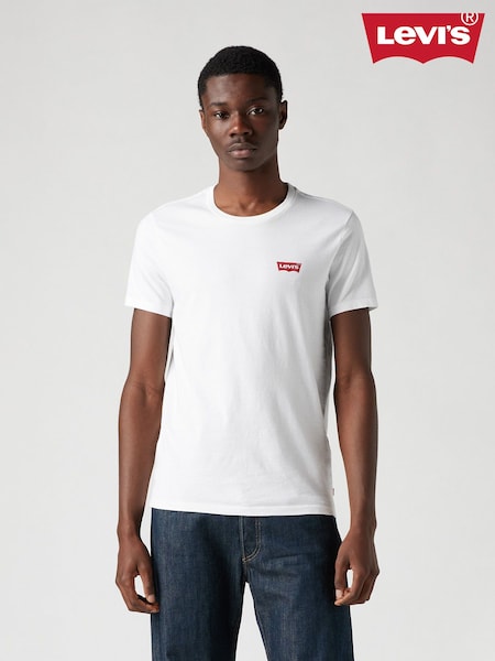 Levi's® White Housemark Logo 100% Cotton T-Shirts 2 Pack (AC0365) | £35