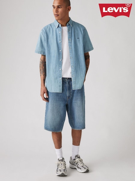 Levi's® My Frequency Blue 478 Baggy 100% Cotton Shorts (AC0423) | £60