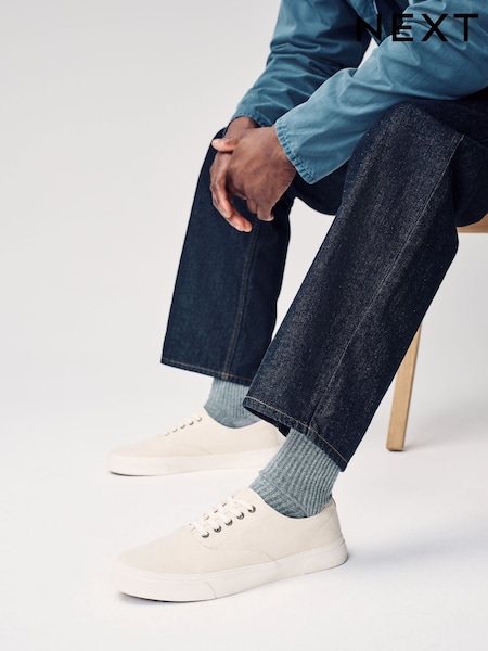 Cream Classic Canvas Pumps (AC0428) | £30