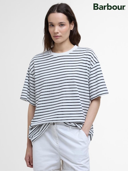 Barbour® White 100% Cotton Millie T-Shirt (AC0490) | £45