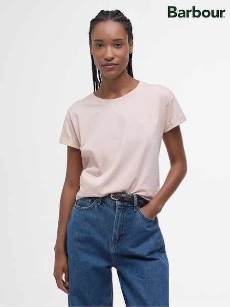 Barbour® Pink 100% Cotton Kenmore T-Shirt (AC0516) | £30