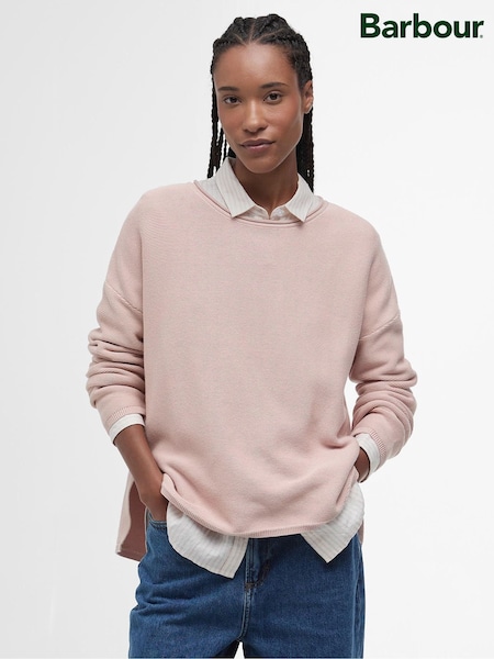 Barbour® Pink 100% Cotton Marine Jumper (AC0521) | £65