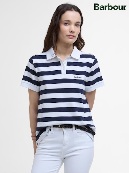 Barbour® Blue Ashbourne Stripe Polo Top (AC0532) | £55