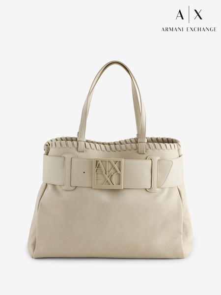 Armani Exchange Cream  Large Shopping Bag (AC0551) | £190