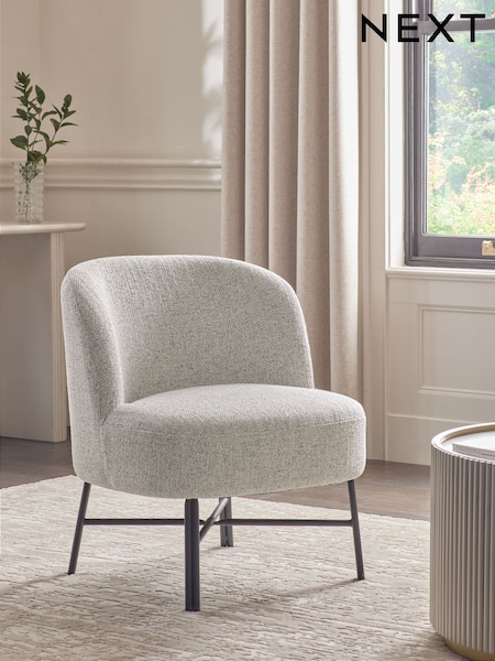 Soft Weave Dove Grey Elvin Accent Chair (AC0579) | £199