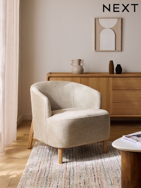 Chunky Weave Mid Natural Alma Accent Chair (AC0580) | £325