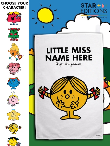Star Editions Little Miss Personalised 100% Cotton Tea Towel (AC0607) | £12