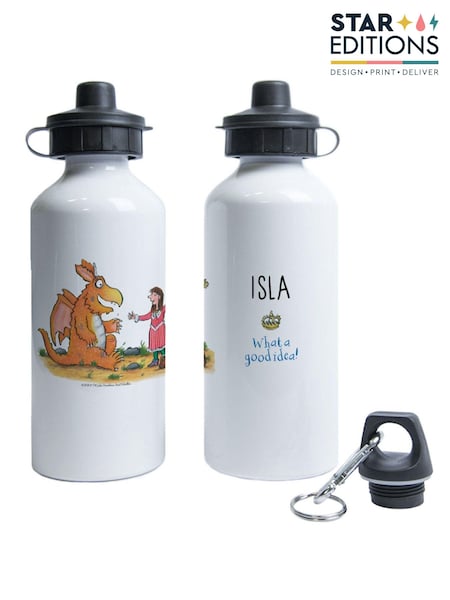 Star Editions Personalised What A Good Idea Zog White Water Bottle (AC0628) | £15