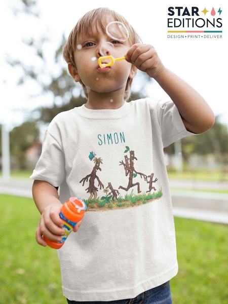 Star Editions 100% Cotton Adults Man and Family White Personalised Stick T-Shirt (AC0632) | £20