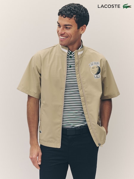 Lacoste Breathable Stretch Golf Brown Windbreaker (AC0704) | £180