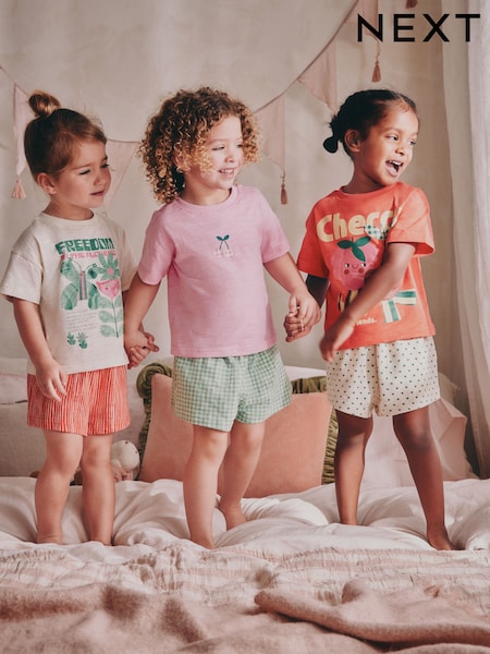 Red Short Pyjamas 3 Pack (9mths-12yrs) (AC0795) | £25 - £31